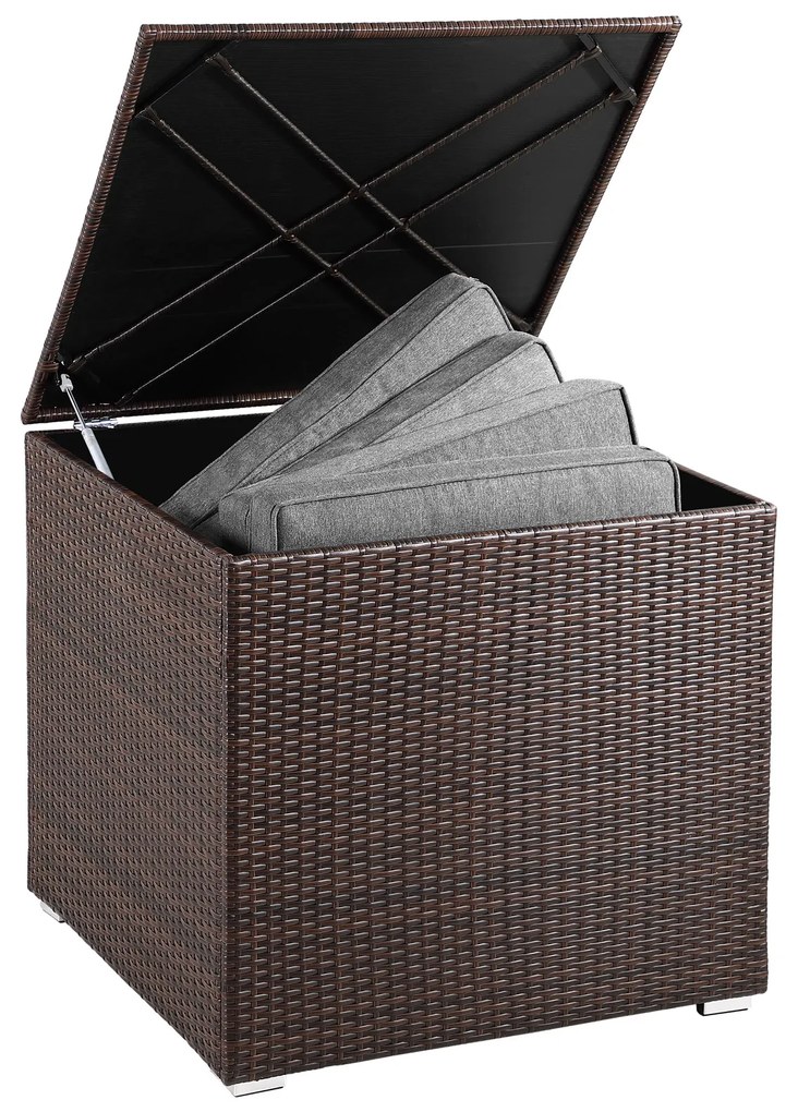 InternetovaZahrada Úložný box 75x75x70 cm - hnedý