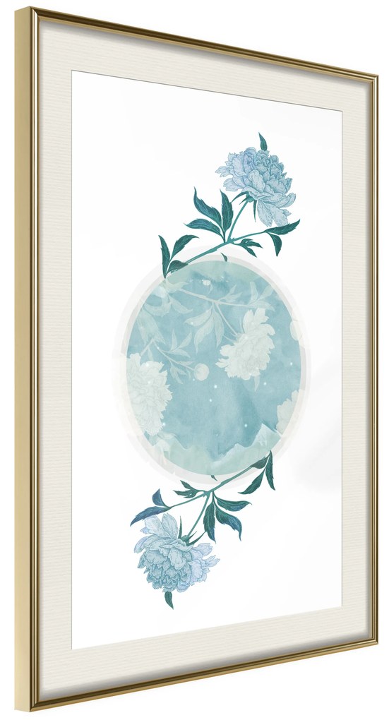 Artgeist Plagát - Floral Planet [Poster] Veľkosť: 30x45, Verzia: Zlatý rám
