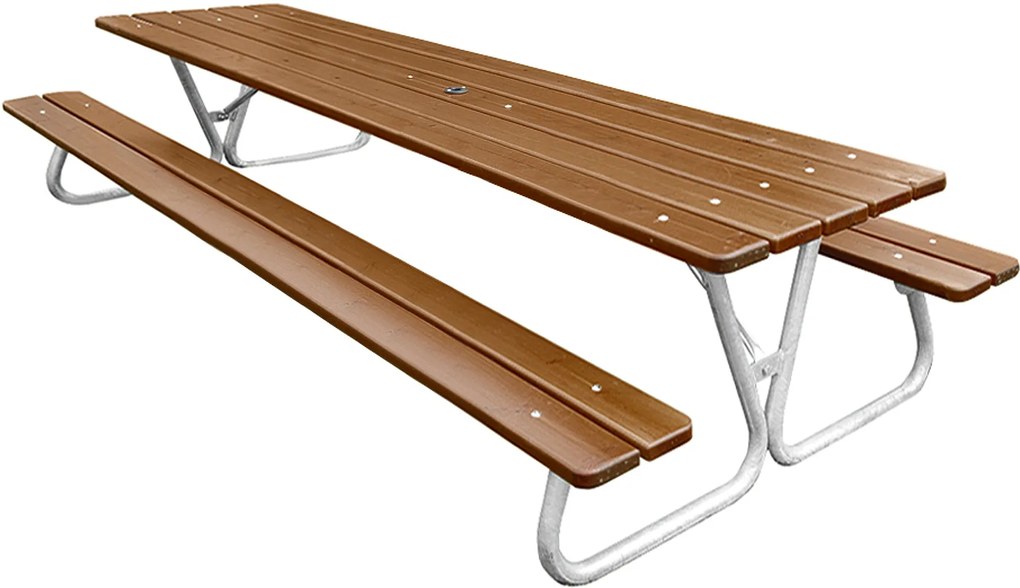 Záhradný stôl s lavicami Hallon, 2900x600x1300 mm