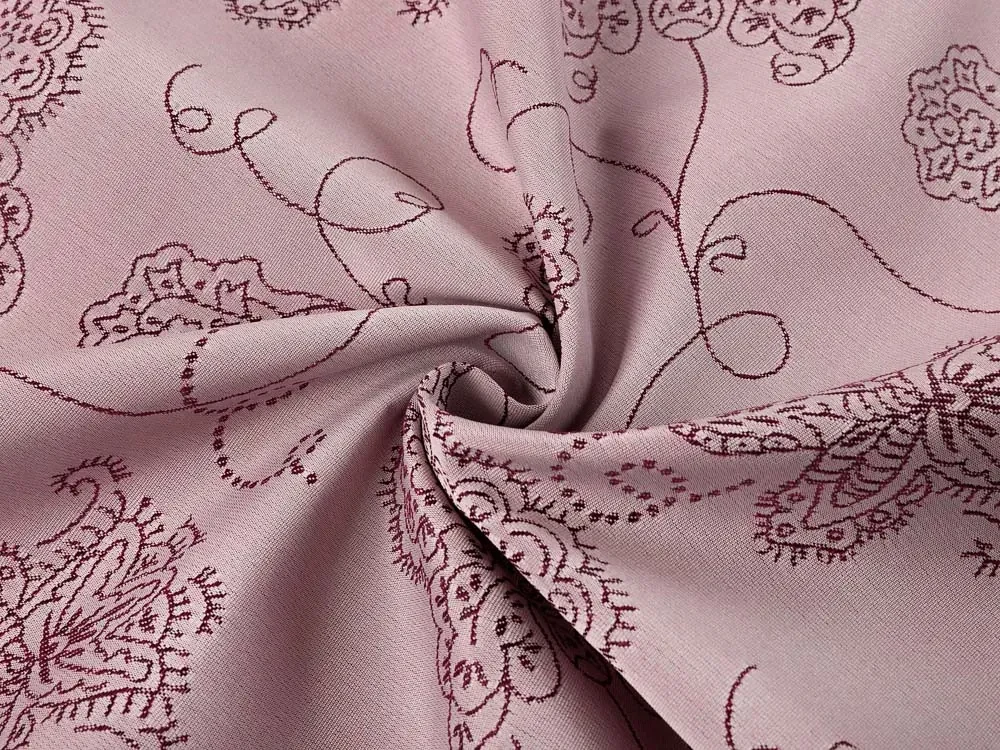 Biante Teflónový oválny obrus TF-077 Kvetované ornamenty na staroružovom 100x140 cm