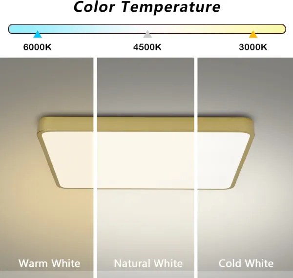 Brilagi - LED stropné svietidlo POOL LED/48W/230V 3000/4000/6000K 50x50 cm zlaté