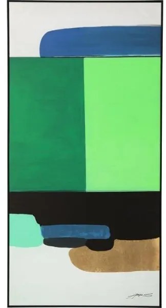 Abstract Shapes obraz zelený 73x143 cm