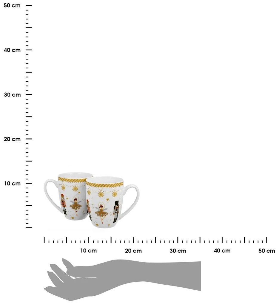 Porcelánový hrnček Christmas Ballerina 360 ml sada 2ks
