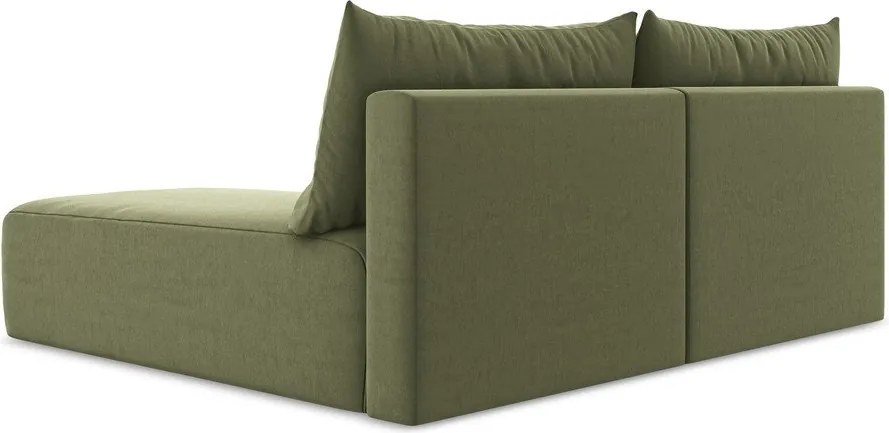 Zelená zamatová rozkladacia/s úložným priestorom rohová pohovka (pravý roh/s leňoškou) Kalena – Makamii