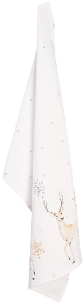 Bavlnená utierka s jeleňom Pastel Christmas - 50 * 70 cm