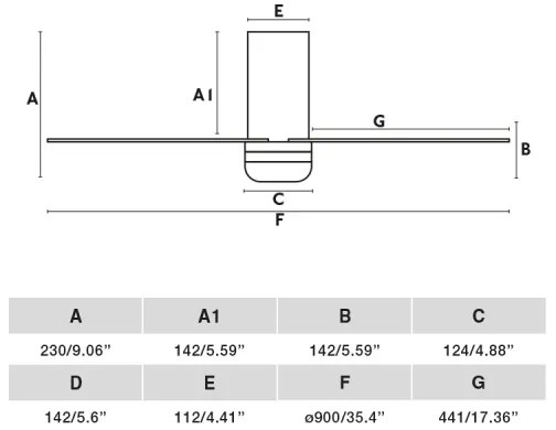 FARO 33833WT-1TW-LED Stm. vent. MINIPUNTTUB S 10W/230V hnedá/biela pr.90 cm WT+DO