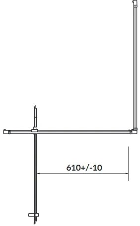 Cersanit Arteco, sprchový kút s 1-krídlovými dverami 90 (dvere) x 90 (stena) x 190 cm, 5mm číre sklo, chrómový profil, S157-010