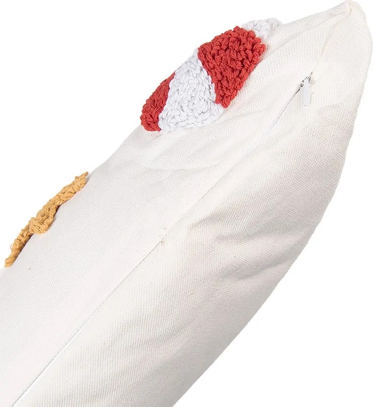 Biely dekoračný vianočný vankúš cukrovej palice Candy Cane – 45*45*4 cm