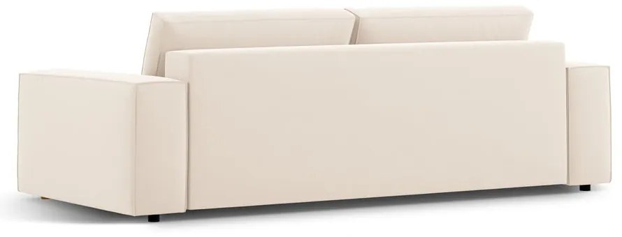 Béžová zamatová rozkladacia/s úložným priestorom pohovka 247 cm Jodie – Micadoni