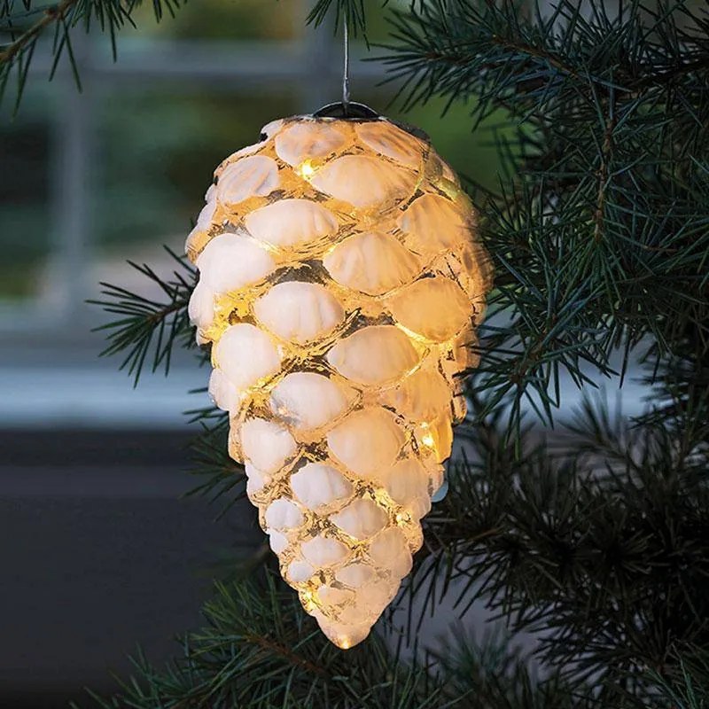 SIRIUS Led skleněná dekorace, šiška, 15cm