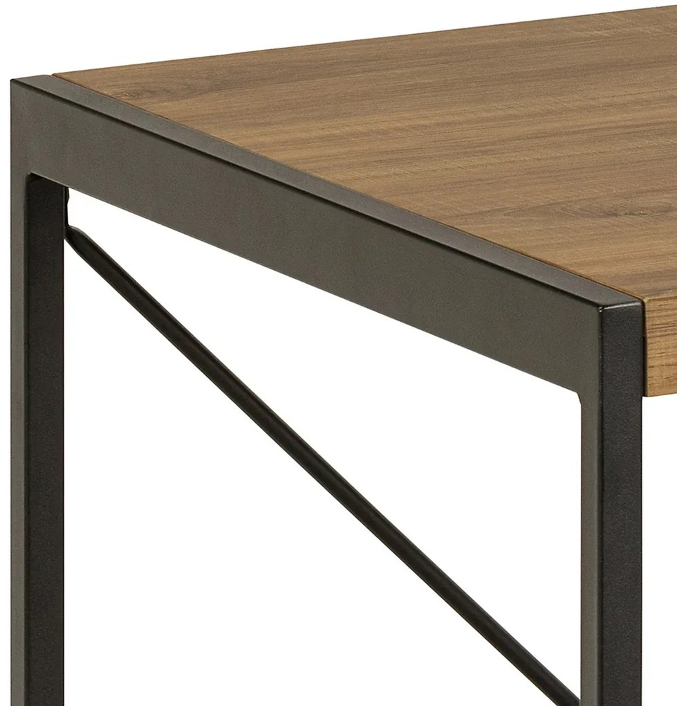 Písací stôl Bahamas 120 cm dub prírodný rustikálny/čierny