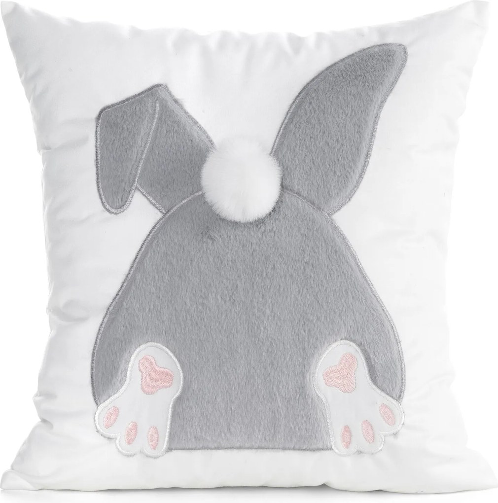 VEĽKONOČNÁ DEKORAČNÁ OBLIEČKA NA VANKÚŠ RUMP 45X45 CM VZOROVANÁ