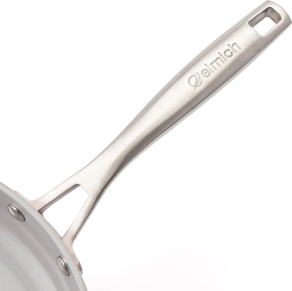 Elmich Nepriľnavá keramická panvica Zen Ø 26 cm – krémovobiela