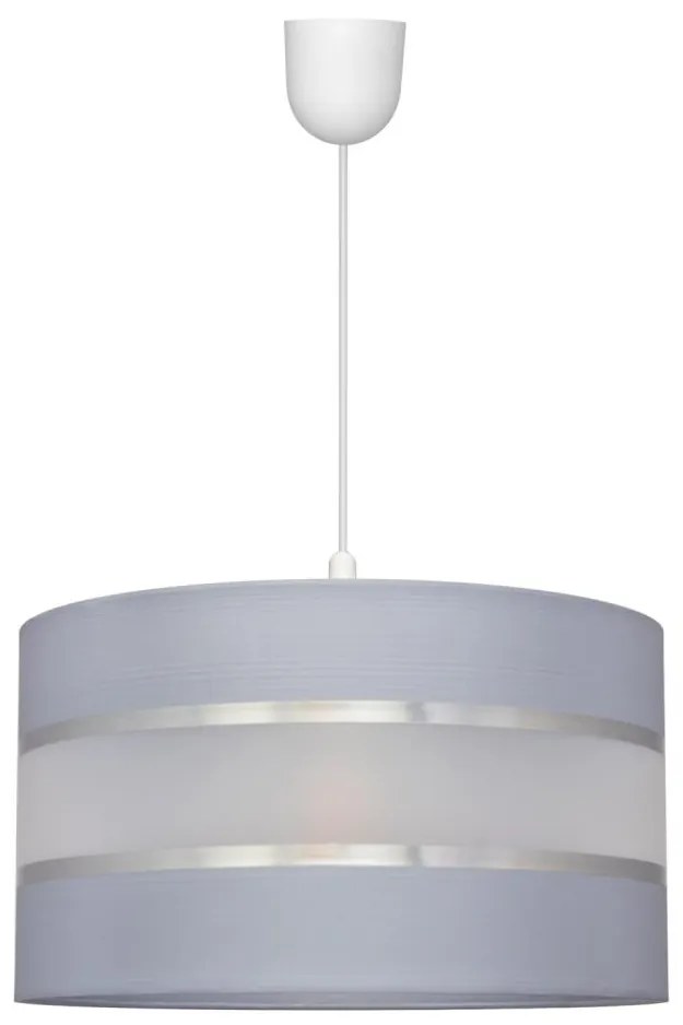 Luster na lanku HELEN 1xE27/15W/230V pr. 35 cm šedá/strieborná