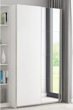 Šatníková skriňa Carlos 125/43 2D, biela, 125 cm%