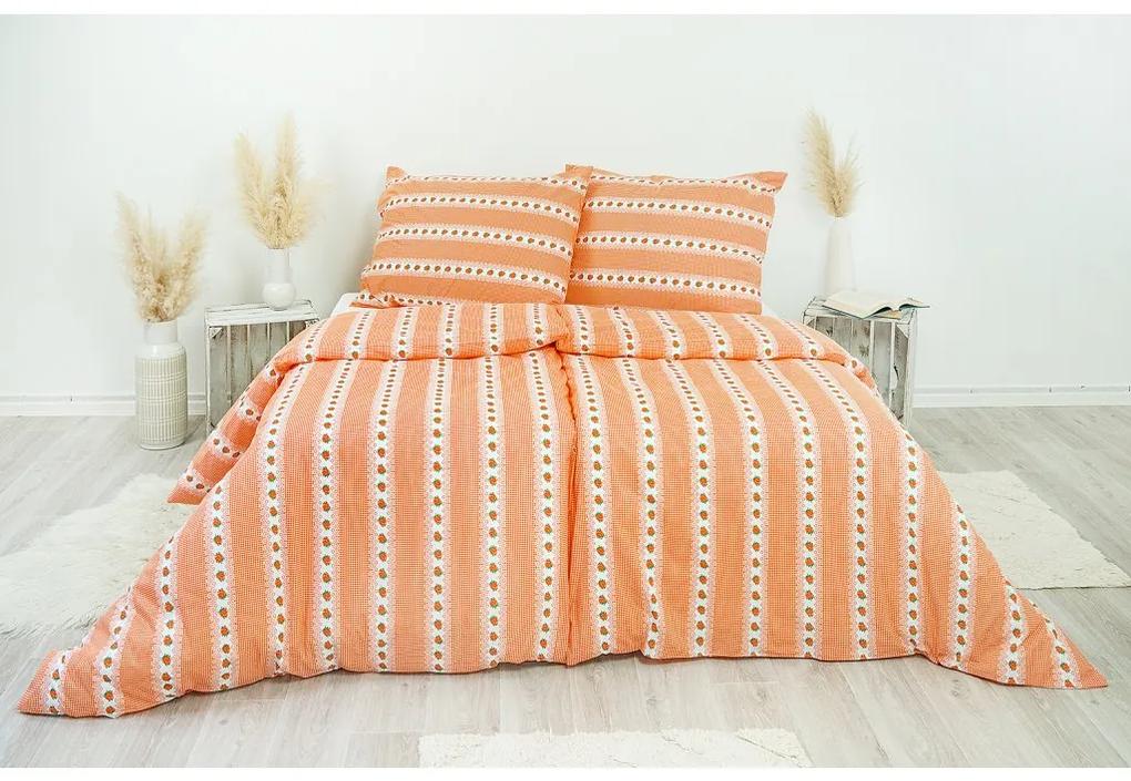 Stanex Luxusné obliečky Barunka oranžová 140x200/70x90 cm