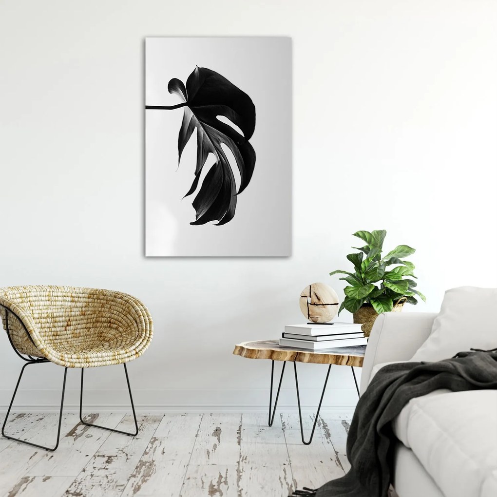 Gario Plagát Čierna a biela monstera list Farba rámu: Bez rámu, Rozmery: 20 x 30 cm