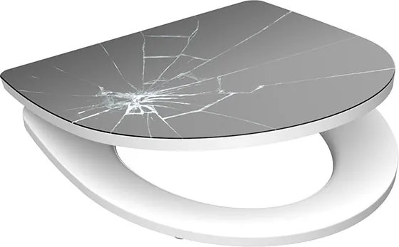 Eisl Sanitär WC sedadlo Duroplast Soft Close Broken Glas High Gloss 82585