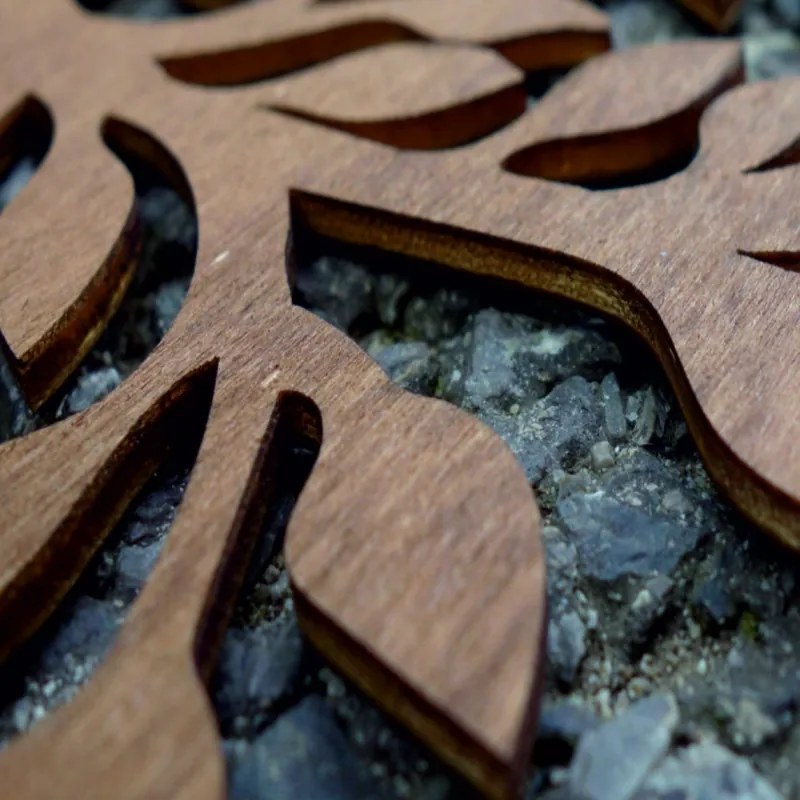 Vyrezávaný obraz na stenu palmy - TROPICAL | SENTOP PR0428 plywood