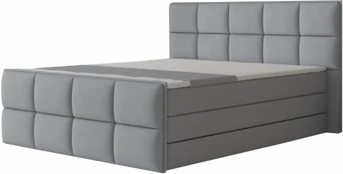 Komfortná posteľ, sivá látka, 160x200, RAVENA KOMFORT