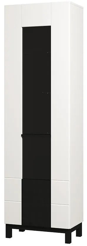 Vitrína Sarthe 1k Biela/Čierna 11013673