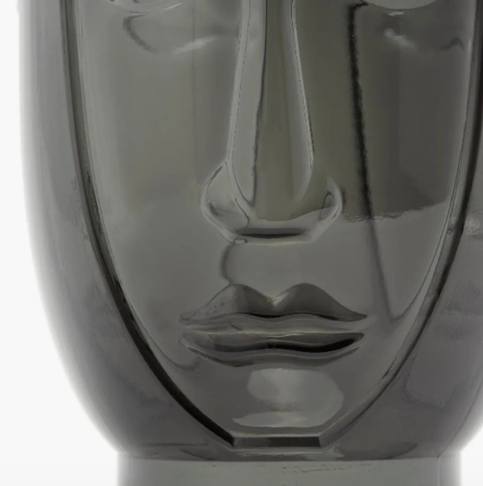 Keramická váza faccio s tvárou čierna V28 cm