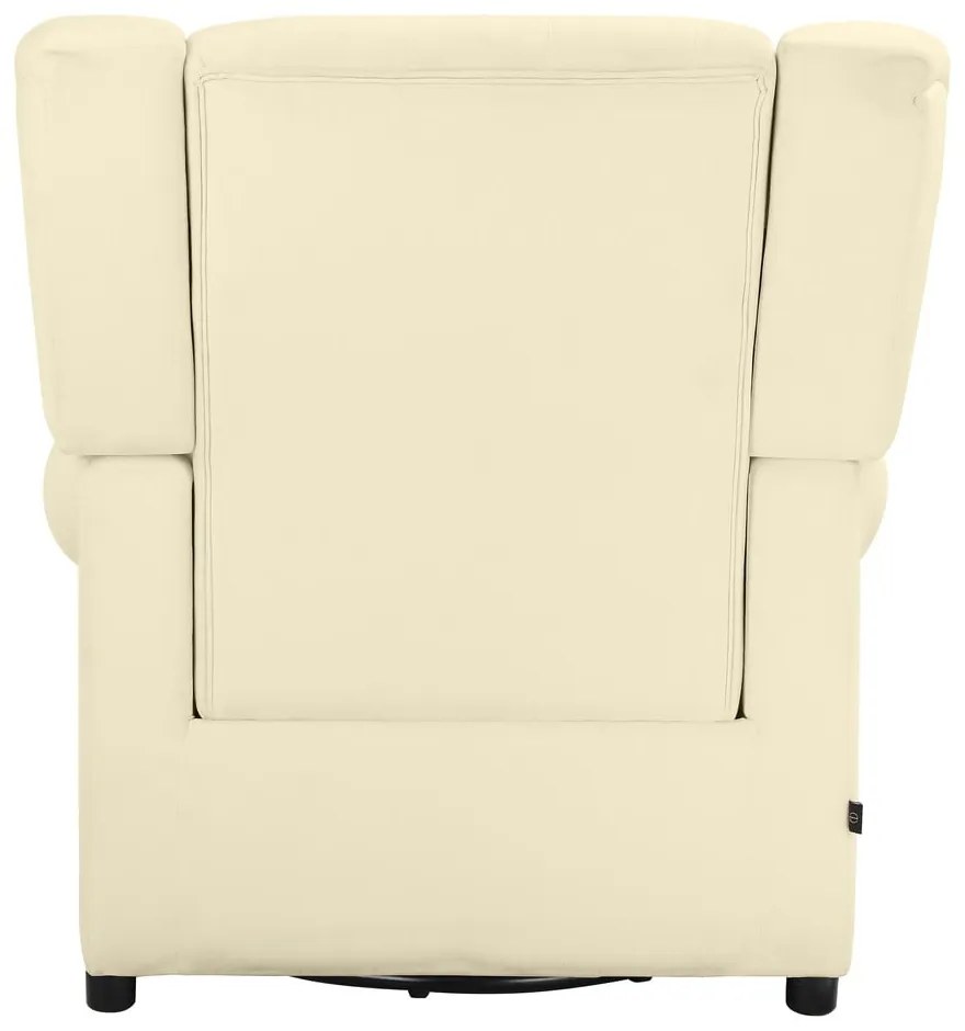 Biele zamatové hojdacie chesterfield kreslo Lillyse – Støraa