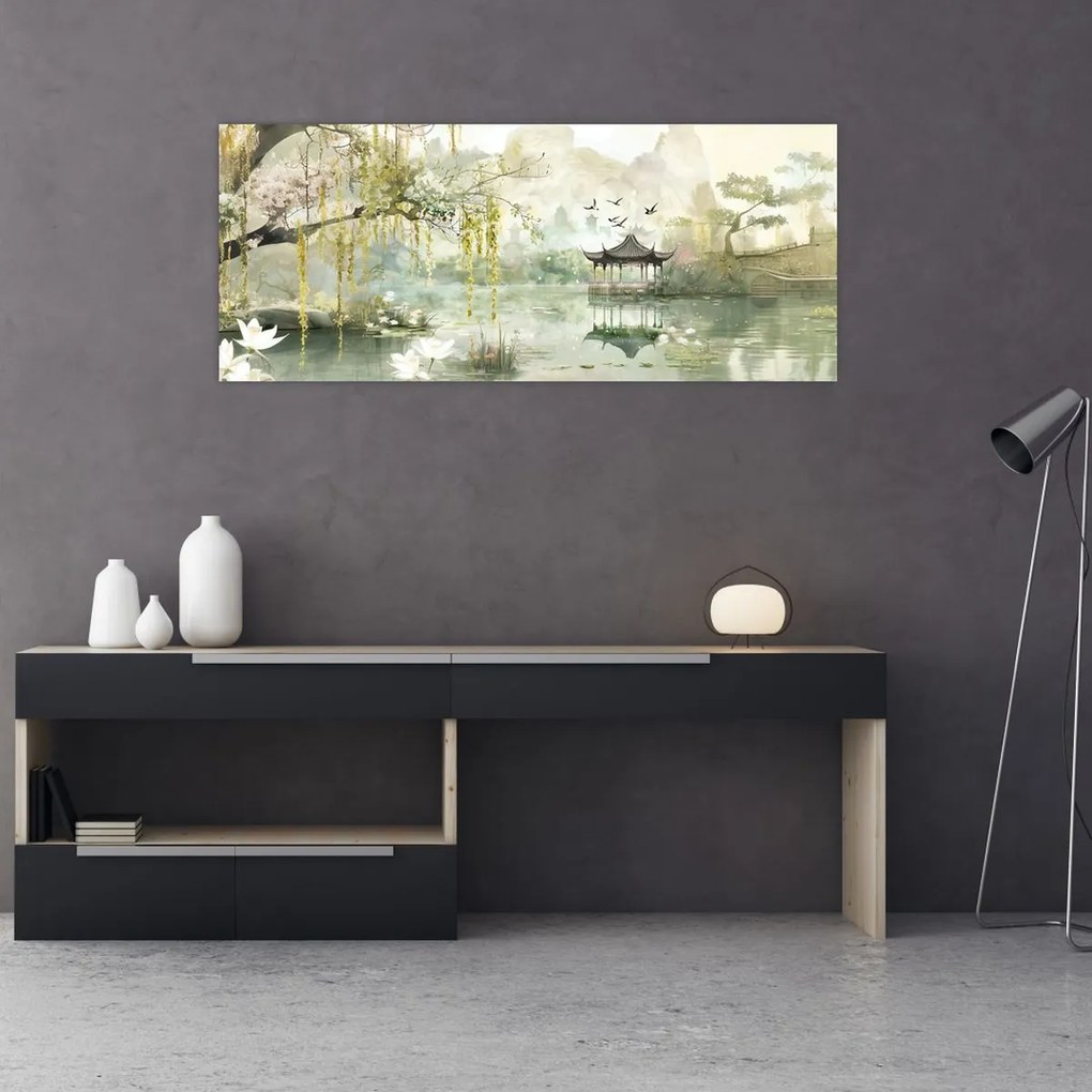 Obraz - Čínske jazero (120x50 cm)