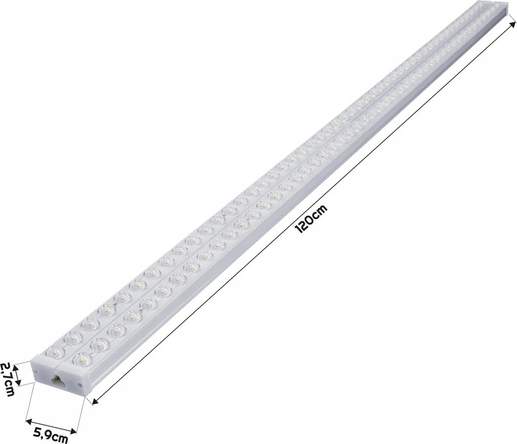 BERGE LED lampa NEPTUN 120cm - 72W - 7200lm - IP20 - 6000K - studená biela
