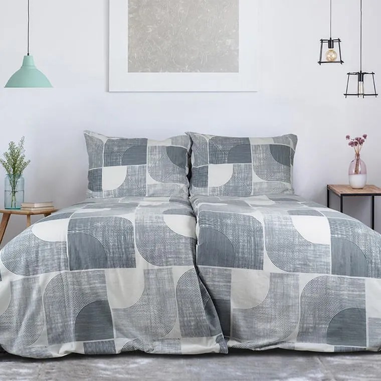 Flanelové posteľné obliečky NORDIC GREY