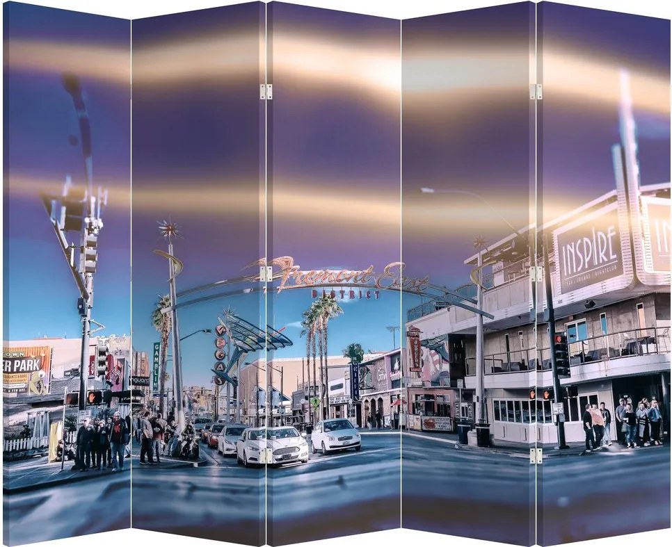 Paraván - Ulice v Las Vegas (210x170 cm)