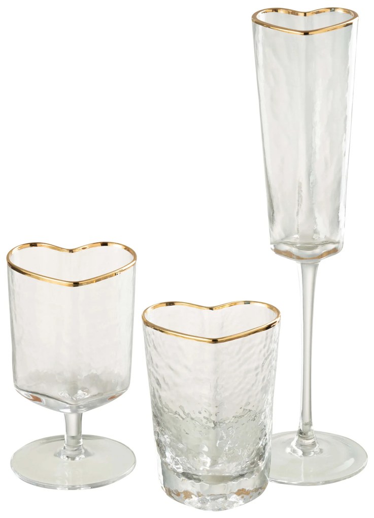 Pohár na sekt v tvare srdca