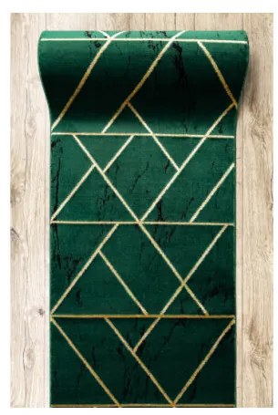 Behúň EMERALD exkluzívny 1012 glamour, marmur, geometrický zelený / zlatý - Výpredaj