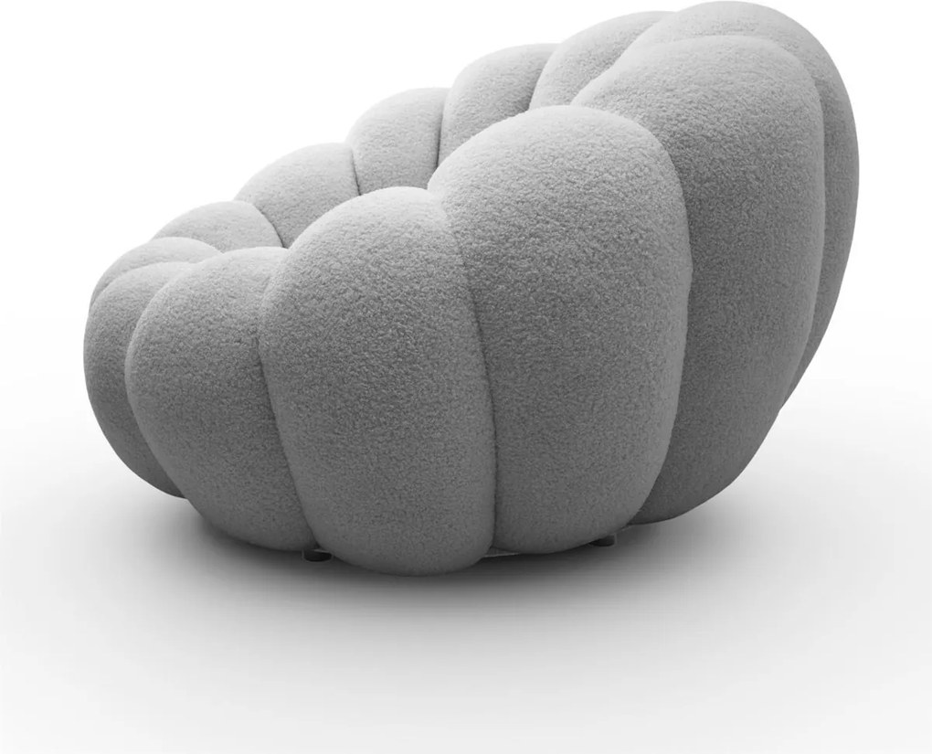 OTOČNÉ KRESLO FILIPPO S PODNOŽKOU SIVÉ