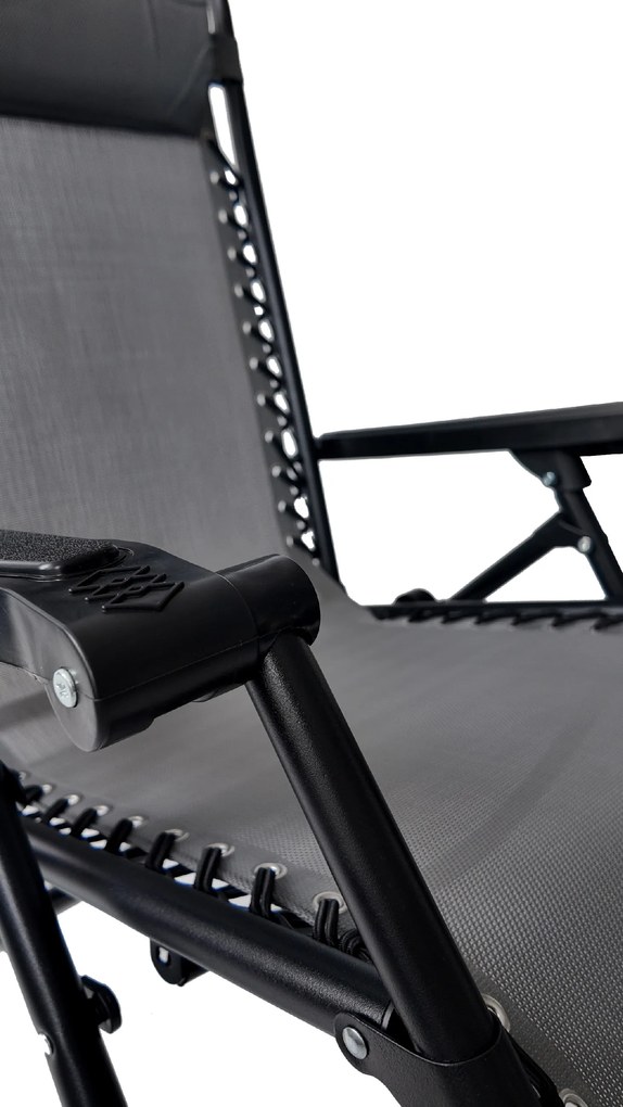 TRENDIE Záhradné ležadlo sivé