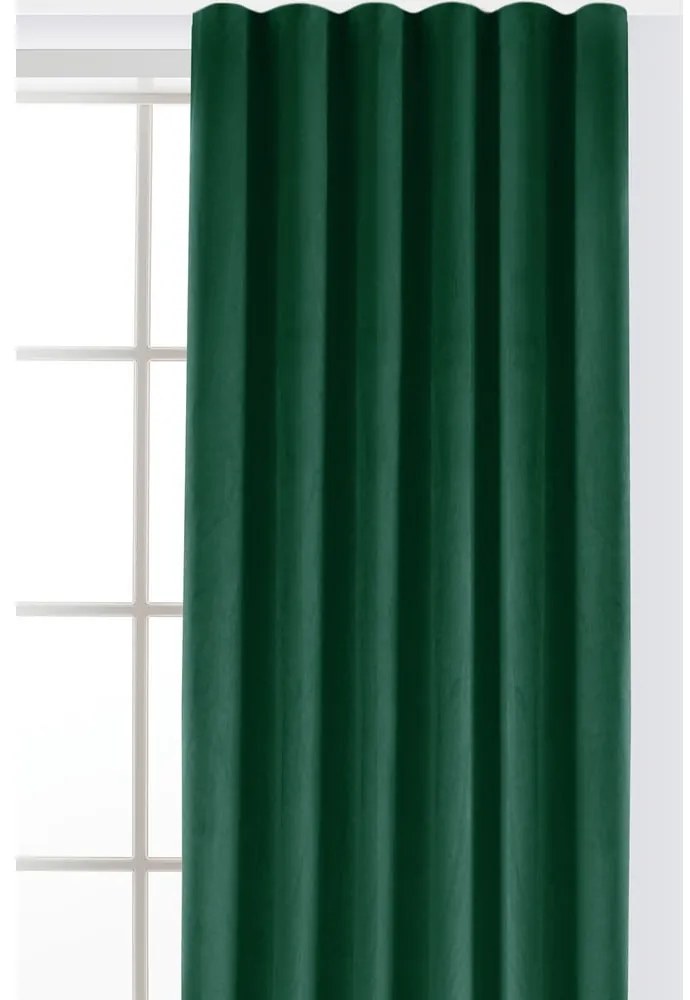 Zelený zamatový dimout záves 140x300 cm Velto – Filumi