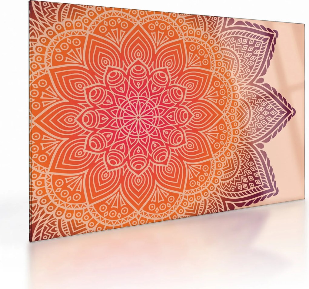 Sklenený obraz - Mandala umenia (70x50 cm)