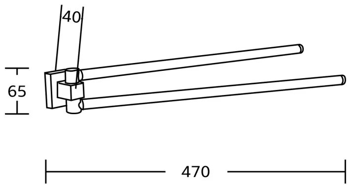Dvojitý otočný držiak na uteráky MEXEN RUFO chróm