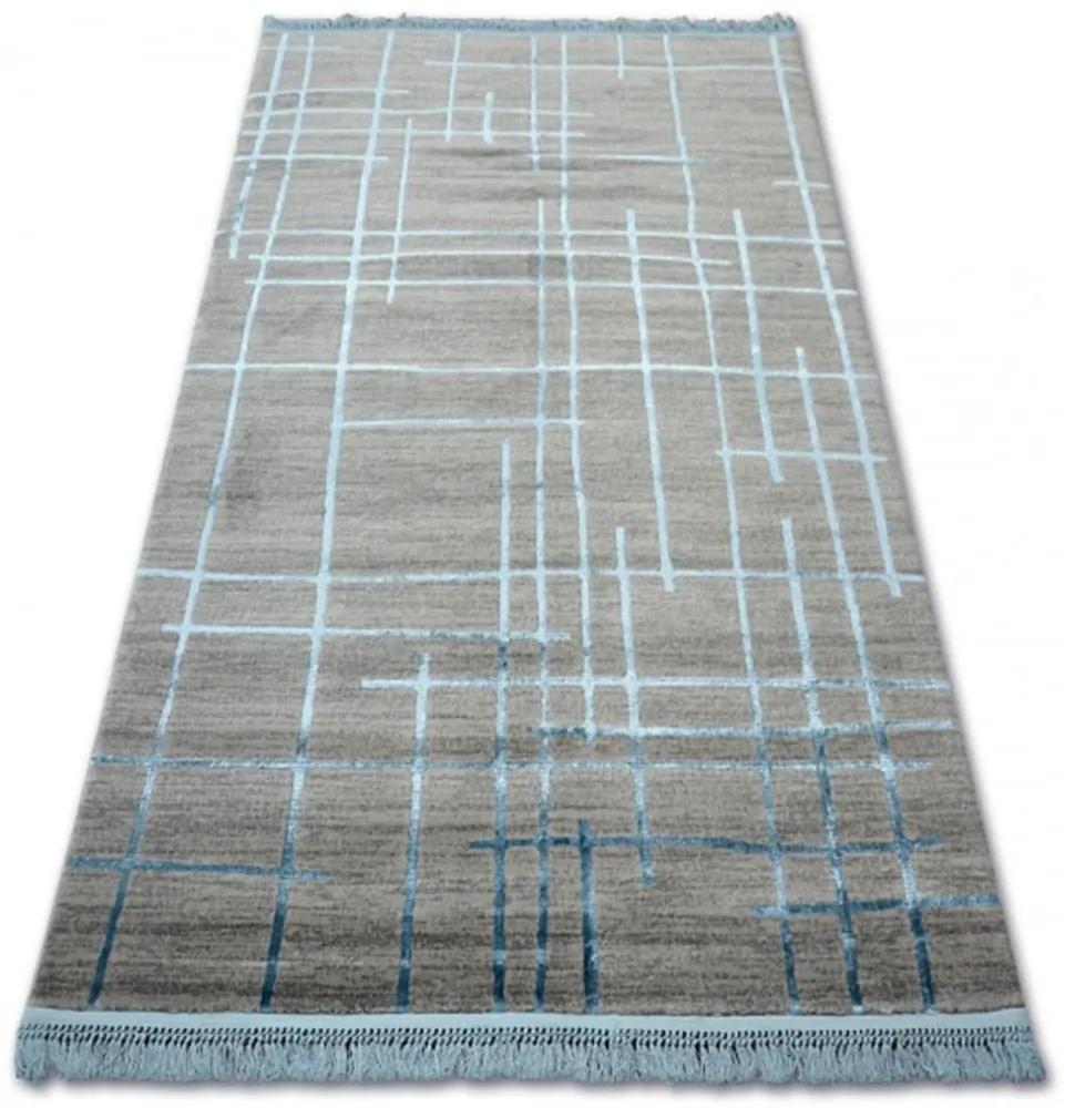 Luxusný kusový koberec akryl Strap sivý 100x300cm