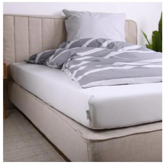 Tom Tailor Džersejová napínacia plachta, 180 – 200 x 200 cm (sivá)  (100393438)