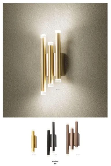 Redo 01-2034 - LED Nástenné svietidlo MADISON 4xLED/4W/230V meď