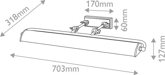 Elstead WINCHFIELD-PLL-AB - Obrazové svietidlo WINCHFIELD 4xE14/40W/230V zlaté