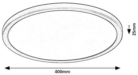 Rabalux 71097 - LED Stropné svietidlo GONZALO LED/36W/230V pr. 40 cm čierna