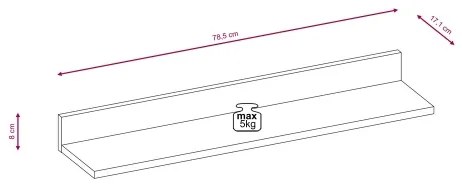 Obývacia stena BRICK dub sonoma/biela