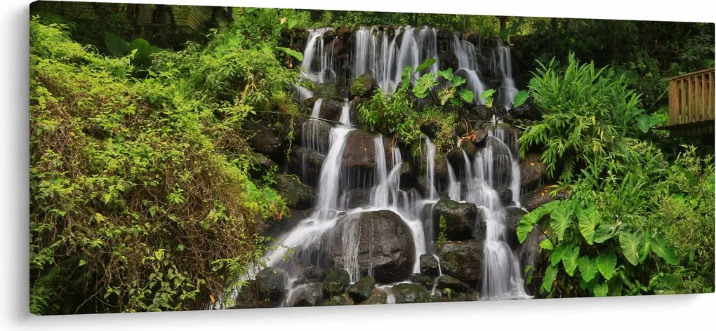 Obraz vodopádov v tropickom lese (120x50 cm)
