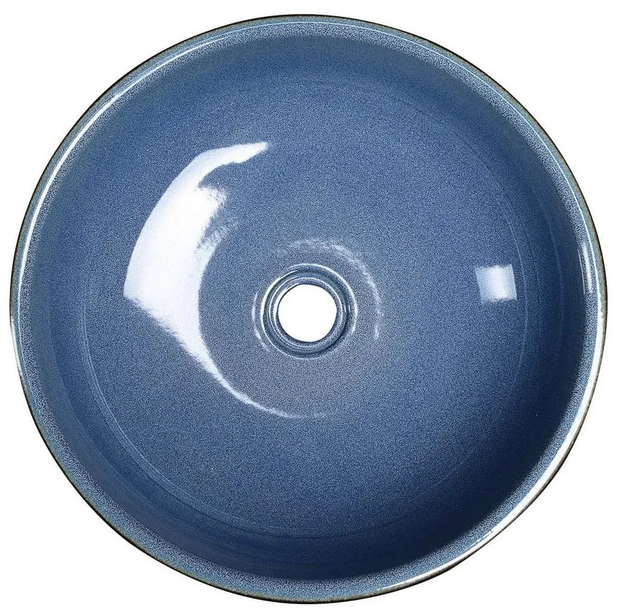 Modré/sivé keramické okrúhle umývadlo ø 41 cm Priori – Sapho