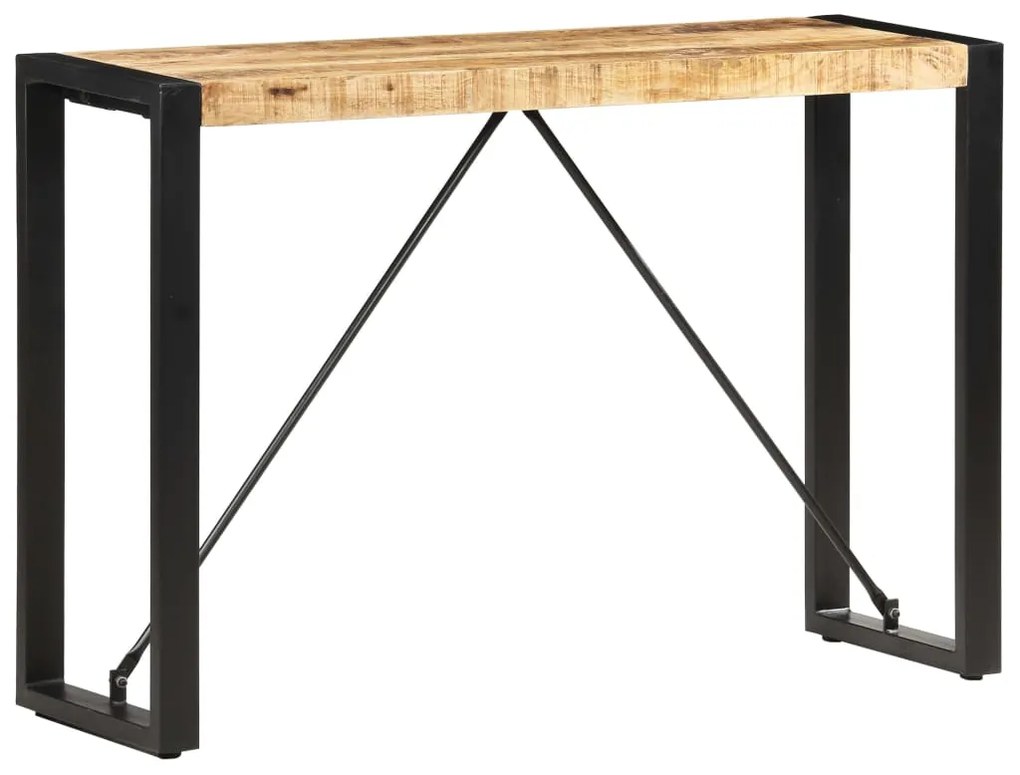 vidaXL Konzolový stolík 110x35x76 cm mangovníkový masív