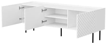 TV stolík/skrinka Gretzo 165 3D, Farby: biela