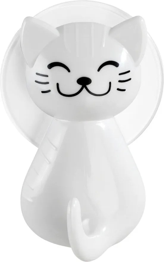 Biely nástenný háčik Wenko Cat
