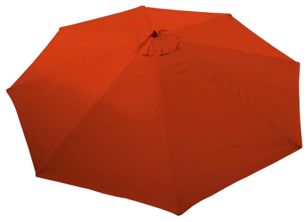 Slnečník Florida Ø 3,5m - polyester/drevo - terakota